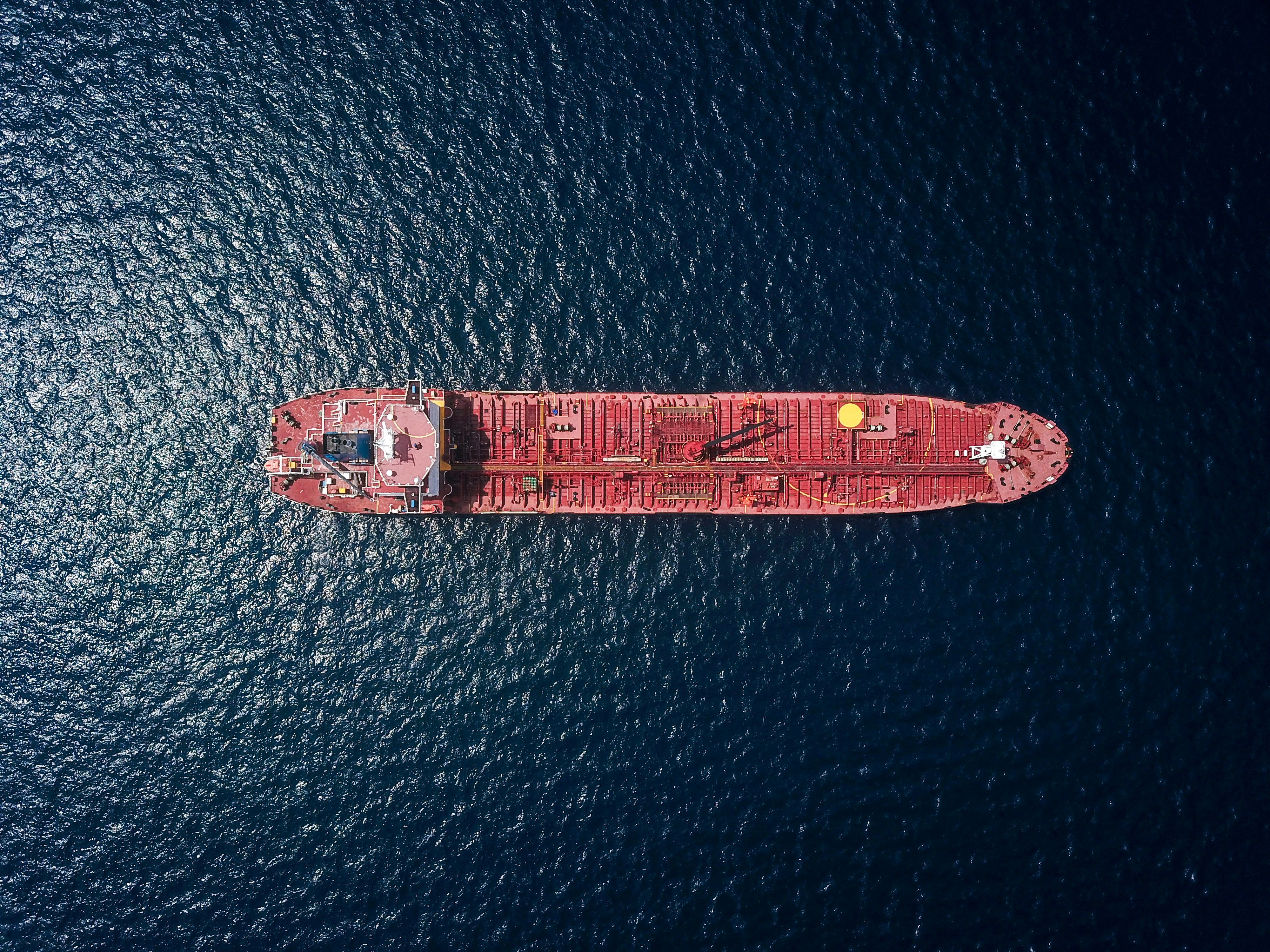 Petroleum tanker at sea